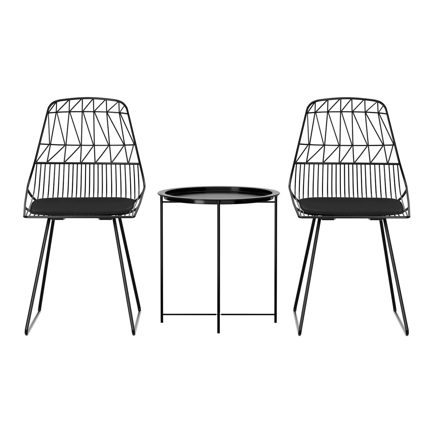 Gardeon 3PC Outdoor Bistro Set Patio Furniture Lounge Chairs Table Garden-Furniture &gt; Outdoor-PEROZ Accessories