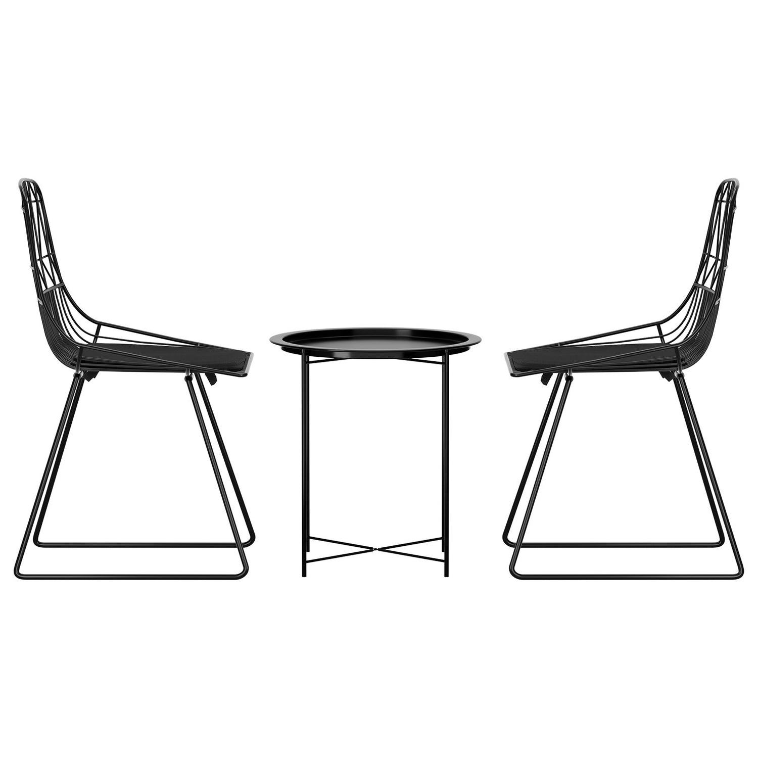 Gardeon 3PC Outdoor Bistro Set Patio Furniture Lounge Chairs Table Garden-Furniture &gt; Outdoor-PEROZ Accessories