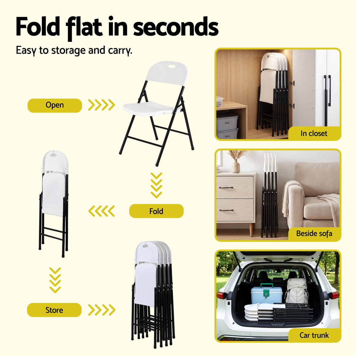 Gardeon 9PCS Outdoor Dining Set 180CM Folding Table and Chairs Patio Furniture White-Furniture > Outdoor > Outdoor Dining Sets-PEROZ Accessories