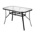 Gardeon 120CM Outdoor Dining Table Steel Parasol Hole Desk Patio Furniture Black-Furniture > Outdoor > Outdoor Tables-PEROZ Accessories