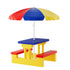 Keezi Kids Outdoor Table and Chairs Set Picnic Bench Umbrella Children Indoor-Baby & Kids > Kid&