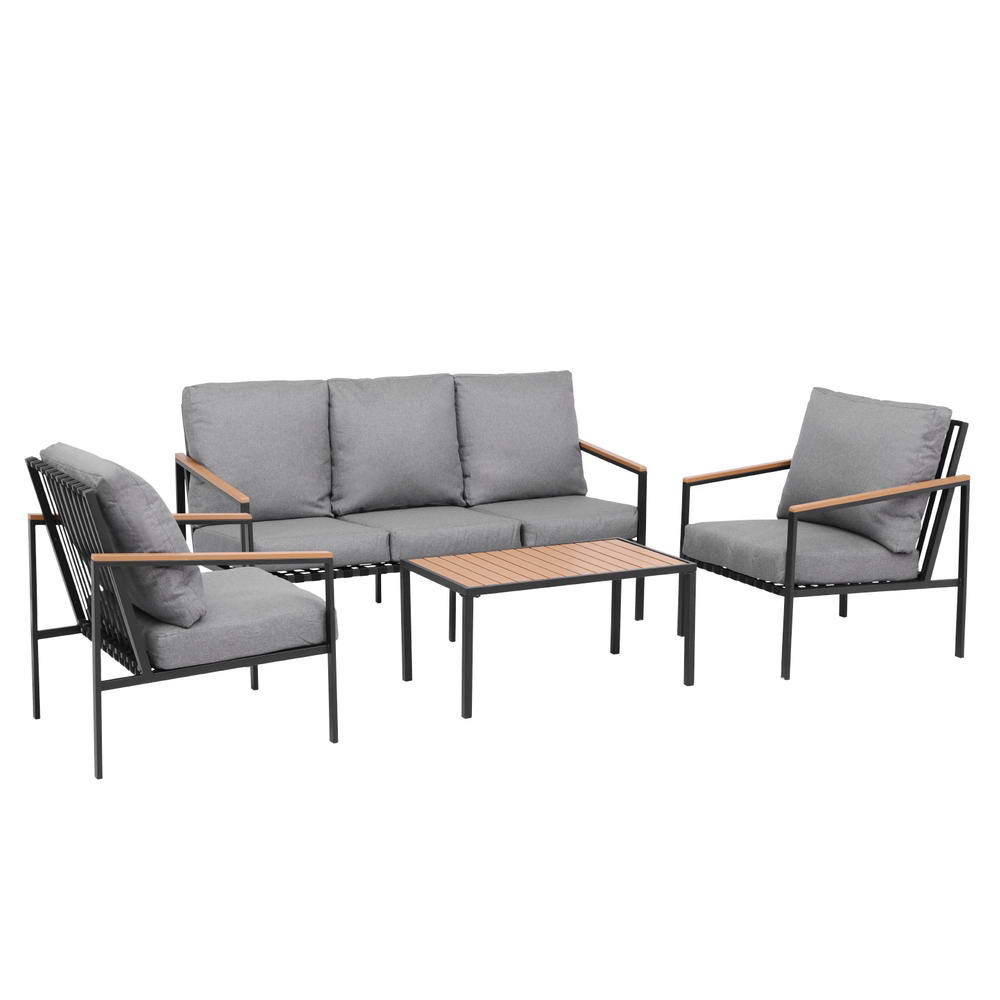 Gardeon 5 Seater Outdoor Sofa Set 4PCS Table Chair Garden Bench Patio Furniture-Furniture &gt; Outdoor &gt; Outdoor Sofas &amp; Lounge Sets-PEROZ Accessories