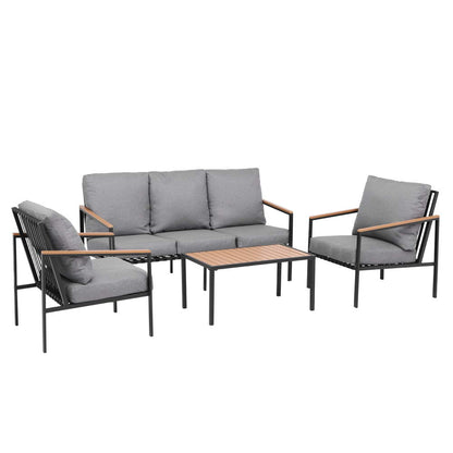 Gardeon 5 Seater Outdoor Sofa Set 4PCS Table Chair Garden Bench Patio Furniture-Furniture &gt; Outdoor &gt; Outdoor Sofas &amp; Lounge Sets-PEROZ Accessories
