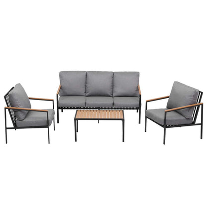 Gardeon 5 Seater Outdoor Sofa Set 4PCS Table Chair Garden Bench Patio Furniture-Furniture &gt; Outdoor &gt; Outdoor Sofas &amp; Lounge Sets-PEROZ Accessories