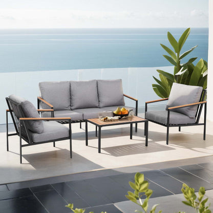 Gardeon 5 Seater Outdoor Sofa Set 4PCS Table Chair Garden Bench Patio Furniture-Furniture &gt; Outdoor &gt; Outdoor Sofas &amp; Lounge Sets-PEROZ Accessories