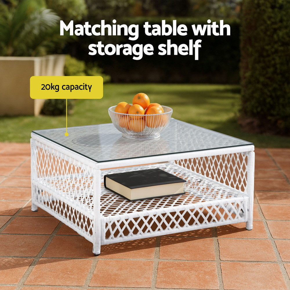 Gardeon 4 Seater Outdoor Sofa Set 5PCS Table Chair Set Garden Patio Furniture-Furniture &gt; Outdoor &gt; Outdoor Sofas &amp; Lounge Sets-PEROZ Accessories
