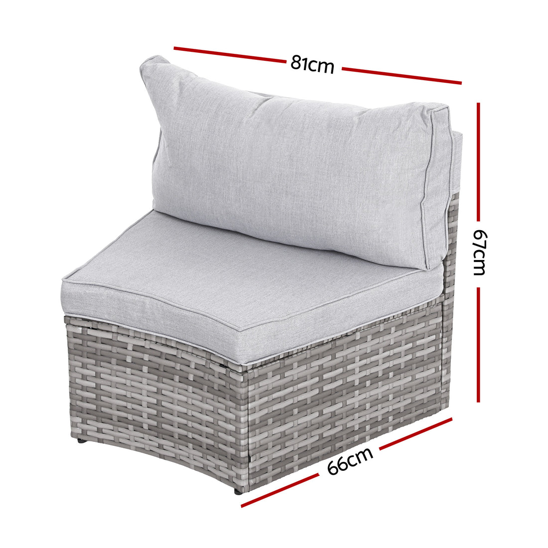 Gardeon 2 PCS Outdoor Sofa Set Rattan Modular Chair Garden Patio Furniture Grey-Furniture > Outdoor > Outdoor Sofas &amp; Lounge Sets-PEROZ Accessories