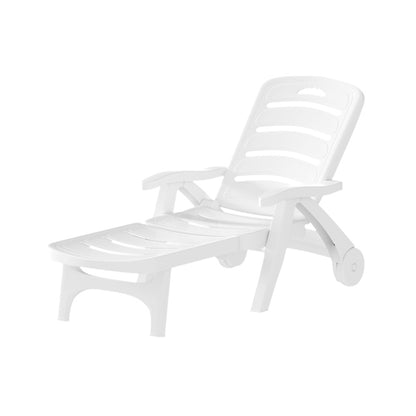 Gardeon Sun Lounger Folding Chaise Lounge Chair Wheels Patio Outdoor Furniture-Furniture &gt; Outdoor-PEROZ Accessories