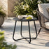 Gardeon Outdoor Side Table Steel Frame for Patio Balcony Garden Black-Furniture > Living Room > Side Tables-PEROZ Accessories