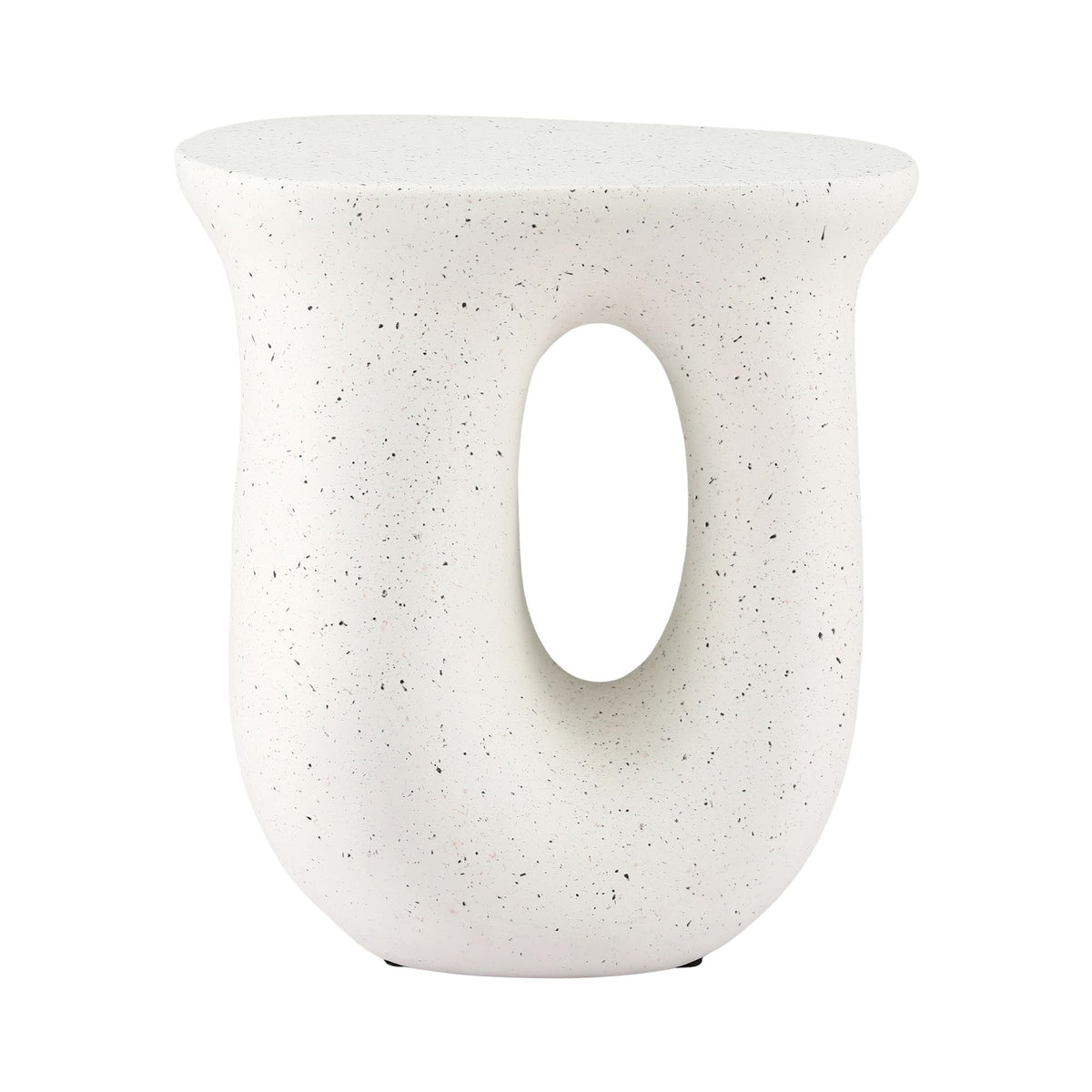 Gardeon Outdoor Side Table MGO Arch Cutout Garden Stool Stone Look White-Furniture > Living Room > Side Tables-PEROZ Accessories