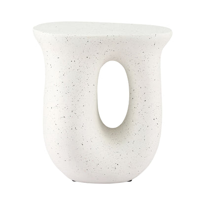 Gardeon Outdoor Side Table MGO Arch Cutout Garden Stool Stone Look White-Furniture > Living Room > Side Tables-PEROZ Accessories