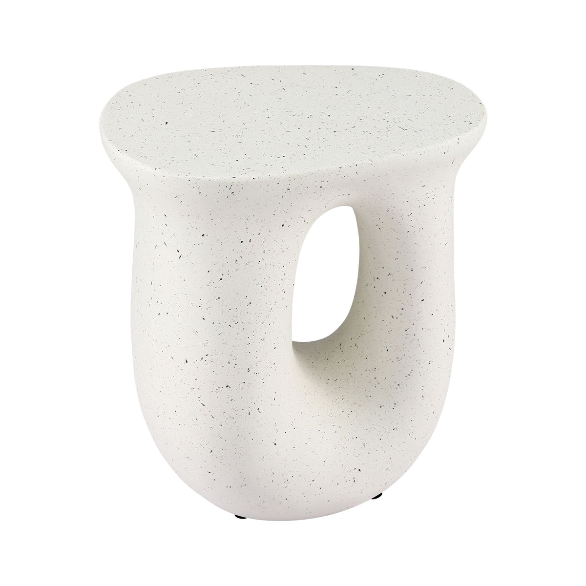 Gardeon Outdoor Side Table MGO Arch Cutout Garden Stool Stone Look White-Furniture > Living Room > Side Tables-PEROZ Accessories