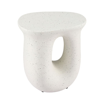 Gardeon Outdoor Side Table MGO Arch Cutout Garden Stool Stone Look White-Furniture > Living Room > Side Tables-PEROZ Accessories