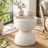 Gardeon Outdoor Side Table MGO Hourglass Garden Stool Terrazzo Look White-Furniture > Living Room > Side Tables-PEROZ Accessories