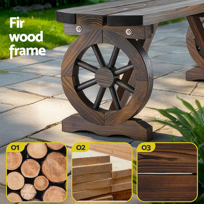 Gardeon Outdoor Garden Bench Seat Wooden Patio Furniture Wagon Dining Chair-Furniture &gt; Outdoor &gt; Outdoor Benches-PEROZ Accessories