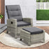 Livsip Recliner Chairs Sun lounge Outdoor Furniture Wicker Patio Garden Sofa-Sun Lounges-PEROZ Accessories