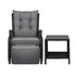 Livsip Outoodr Recliner Chair & Table Sun Lounge Outdoor Furniture Patio Setting-Sun Lounges-PEROZ Accessories