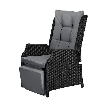 Livsip Outdoor Sun Lounge Garden Chairs Beach Chair Recliner Patio Furniture-Sun Lounges-PEROZ Accessories