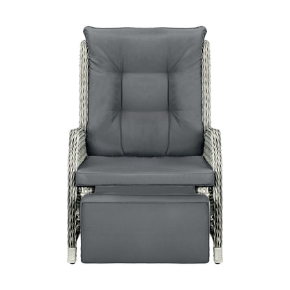 Livsip Recliner Chairs Outdoor Sun Lounge Wicker Garden Sofa Patio Furniture-Sun Lounges-PEROZ Accessories
