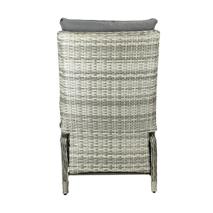 Livsip Recliner Chairs Sun lounge Outdoor Furniture Patio Wicker Sofa Set of 2-Sun Lounges-PEROZ Accessories