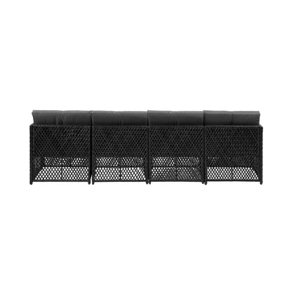 Livsip Outdoor Sofa Set 6 Seater Wicker Rattan Lounge Setting-Outdoor Sofa Set-PEROZ Accessories