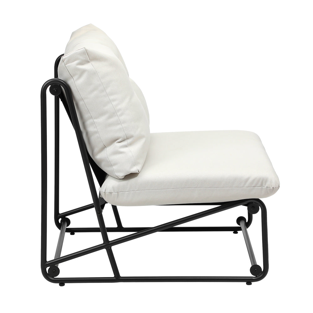 Livsip 2PCS Outdoor Dining Chairs Patio Sofa Lounge Chair Beige-Outdoor Patio Set-PEROZ Accessories
