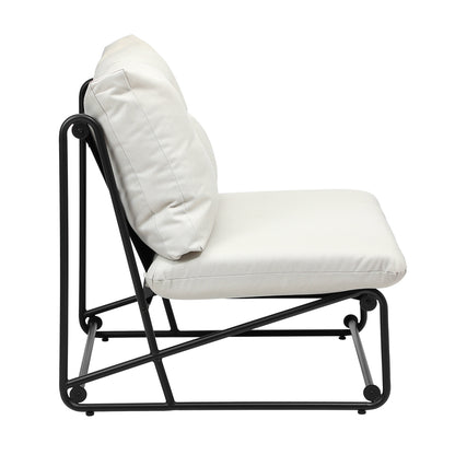 Livsip 2PCS Outdoor Dining Chairs Patio Sofa Lounge Chair Beige-Outdoor Patio Set-PEROZ Accessories