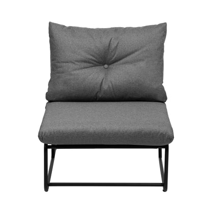 Livsip 2PCS Outdoor Dining Chairs Patio Sofa Lounge Chair Grey-Outdoor Patio Set-PEROZ Accessories