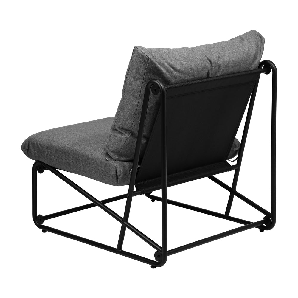 Livsip 2PCS Outdoor Dining Chairs Patio Sofa Lounge Chair Grey-Outdoor Patio Set-PEROZ Accessories