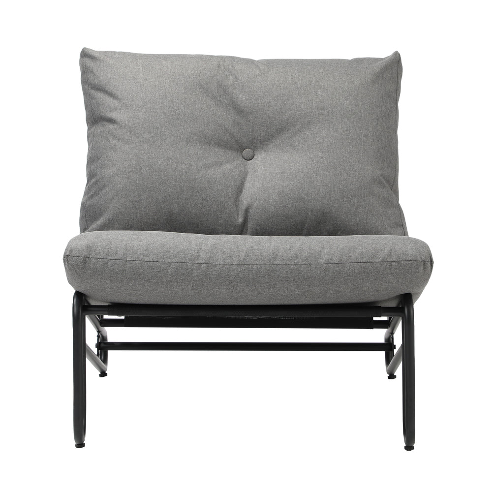 Livsip 2PC Outdoor Lounge Chairs Patio Sofa with Cushions Grey-Outdoor Patio Set-PEROZ Accessories