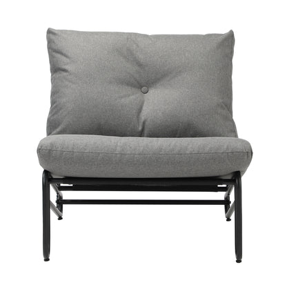 Livsip 2PC Outdoor Lounge Chairs Patio Sofa with Cushions Grey-Outdoor Patio Set-PEROZ Accessories