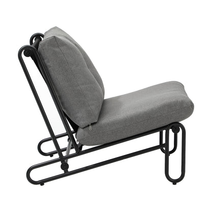 Livsip 2PC Outdoor Lounge Chairs Patio Sofa with Cushions Grey-Outdoor Patio Set-PEROZ Accessories