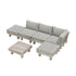 Livsip 6 Piece Outdoor Furniture Sofa Set Wooden Lounge Setting-Outdoor Sofa Set-PEROZ Accessories