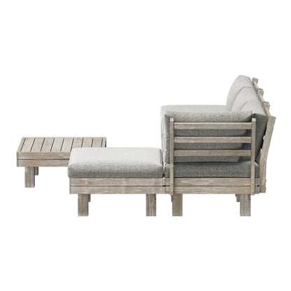 Livsip 6 Piece Outdoor Furniture Sofa Set Wooden Lounge Setting-Outdoor Sofa Set-PEROZ Accessories