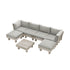Livsip 7PCS Outdoor Sofa Set Wooden Lounge Setting Table Chair-Outdoor Sofa Set-PEROZ Accessories