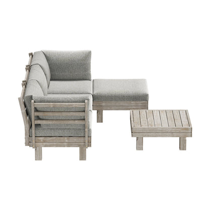 Livsip 4 Seater Outdoor Sofa Set Lounge Setting Table Chair-Outdoor Sofa Set-PEROZ Accessories