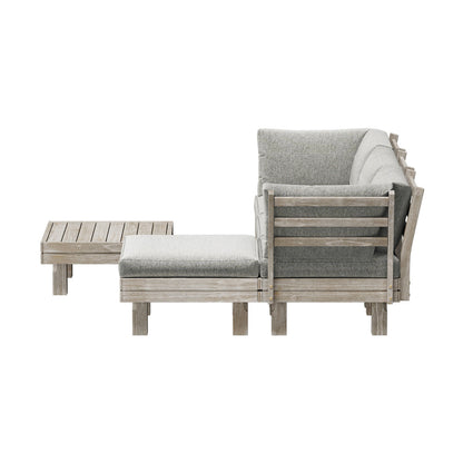 Livsip 4 Seater Outdoor Sofa Set Lounge Setting Table Chair-Outdoor Sofa Set-PEROZ Accessories