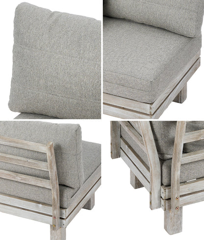 Livsip 5PCS Outdoor Furniture Sofa Set Wooden Lounge Setting-Outdoor Sofa Set-PEROZ Accessories