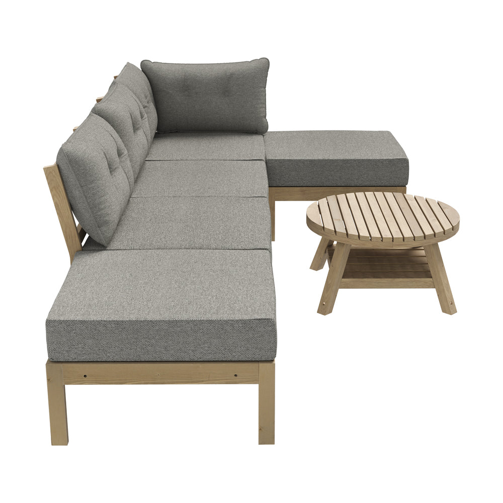 Livsip Outdoor Lounge Sofa Set 7 Piece Garden Furniture-Outdoor Sofa Sets-PEROZ Accessories