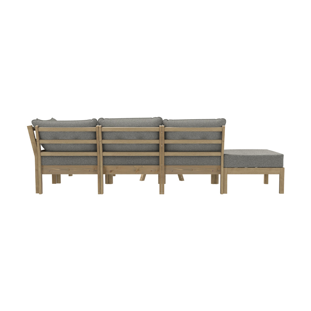 Livsip Outdoor Lounge Sofa Set 7 Piece Garden Furniture-Outdoor Sofa Sets-PEROZ Accessories