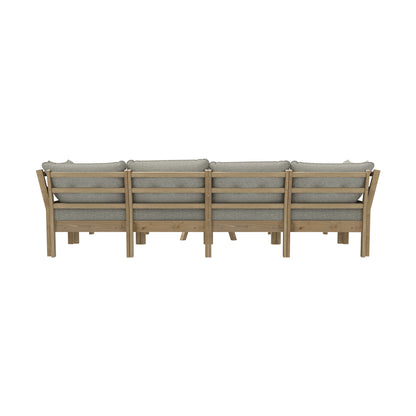Livsip 6 Piece Outdoor Lounge Sofa Set Garden Furniture-Outdoor Sofa Sets-PEROZ Accessories