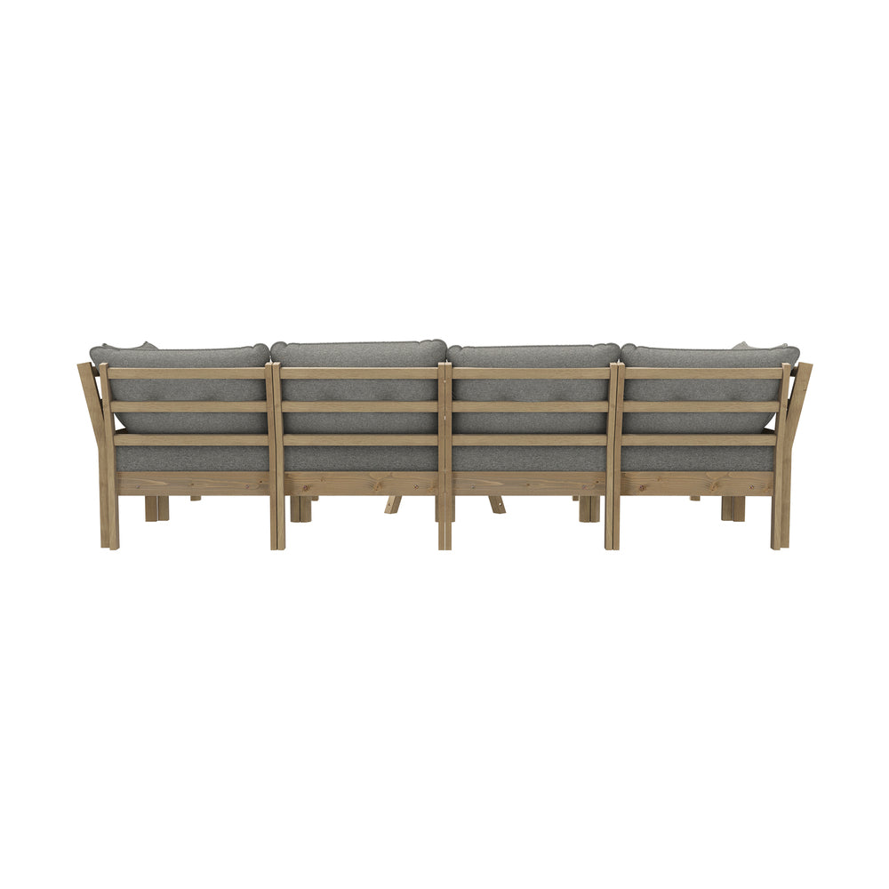 Livsip 6 Piece Outdoor Lounge Sofa Set Garden Furniture-Outdoor Sofa Sets-PEROZ Accessories