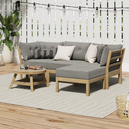 Livsip 5 Piece Outdoor Sofa Set Garden Lounge Patio Setting-Outdoor Sofa Sets-PEROZ Accessories