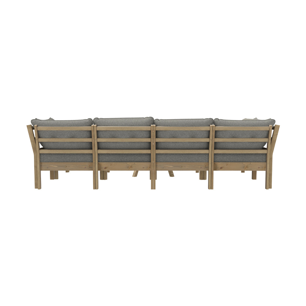 Livsip 7 Piece Outdoor Sofa Set 5-Seater Lounge Setting-Outdoor Sofa Sets-PEROZ Accessories