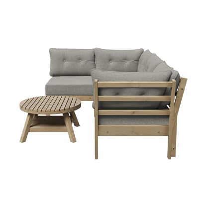 Livsip Outdoor Sofa Set 4 Seater Lounge 1 Coffee Table Beige-Outdoor Sofa Set-PEROZ Accessories