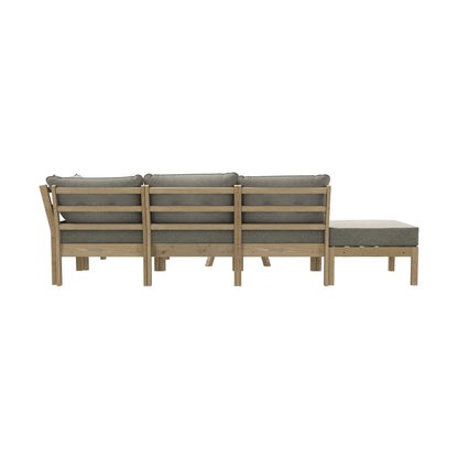 Livsip Outdoor Lounge Sofa Set 7 Piece Garden Furniture Grey-Outdoor Sofa Sets-PEROZ Accessories