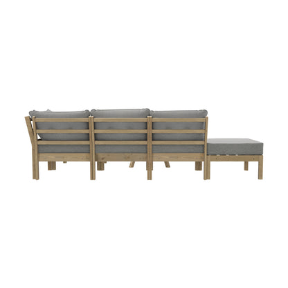 Livsip Outdoor Lounge Sofa Set 7 Piece Garden Furniture Grey-Outdoor Sofa Sets-PEROZ Accessories