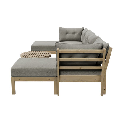 Livsip 6 Piece Outdoor Lounge Sofa Set Garden Furniture Grey-Outdoor Sofa Sets-PEROZ Accessories