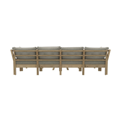 Livsip 6 Piece Outdoor Lounge Sofa Set Garden Furniture Grey-Outdoor Sofa Sets-PEROZ Accessories