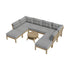 Livsip 9PCS Outdoor Sofa Set Lounge Setting Table Chair Grey-Outdoor Sofa Set-PEROZ Accessories